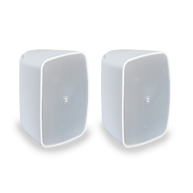 5.25" 2-Way Active Wall-Mount Speaker Pair with BT control, White