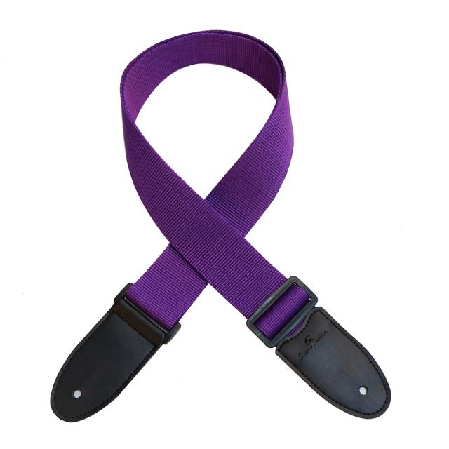 Poly strap for guitar/bass with artificial leather ends