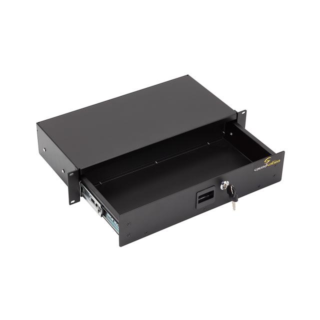 Rack drawer 19" 2U with lock