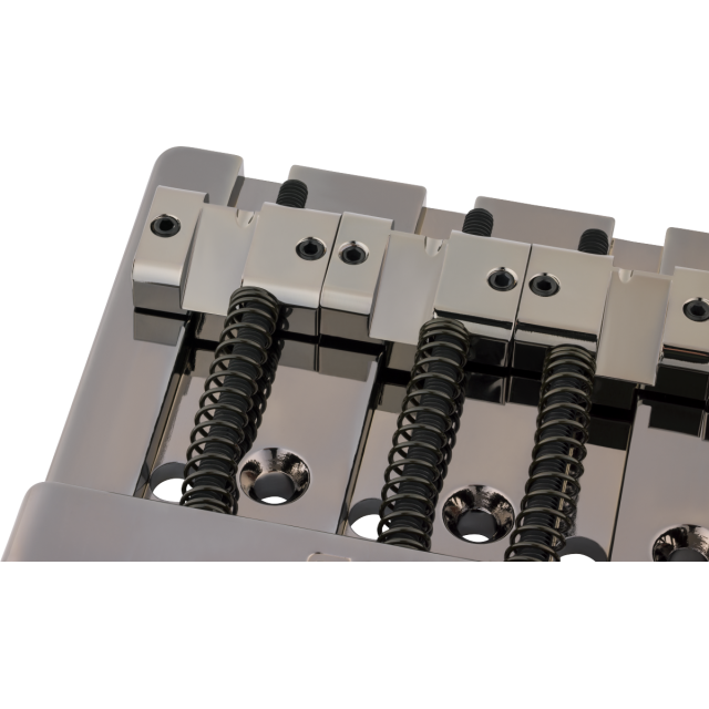 Ponte Fender HiMass String-Through 4-String Bass Assembly Brass Saddles, Black Chrome 0994411400