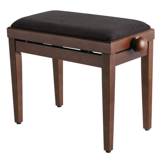 Adjustable satin finish piano bench
