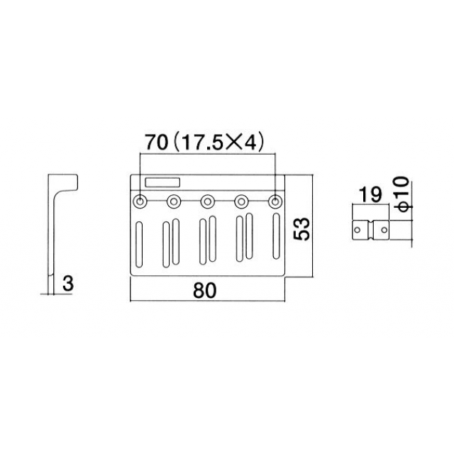 Standard Bridge for Electric Bass (Chrome)