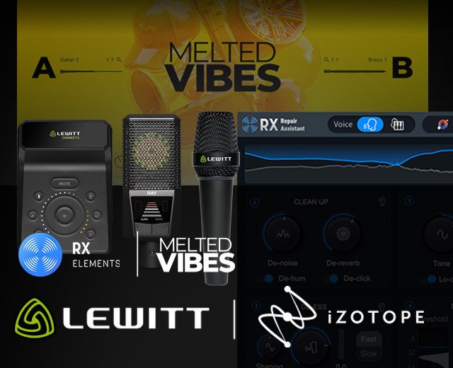 LEWITT END OF YEAR PROMO: two free iZotope Plug-Ins with every microphone purchased by 12/31
