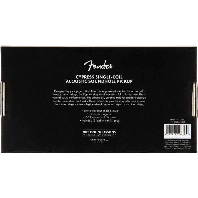 Cypress Single-Coil Acoustic Soundhole Pickup Natural