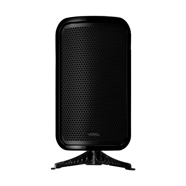 Passive reflex subwoofer with dual 8” woofers, 300 W AES, 8 Ω, IP-rated, fibreglass cabinet (black)