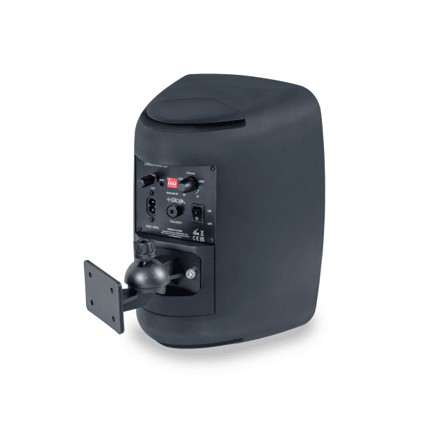 6.5" 2-Way Active Wall-Mount Speaker Pair with BT control, Black