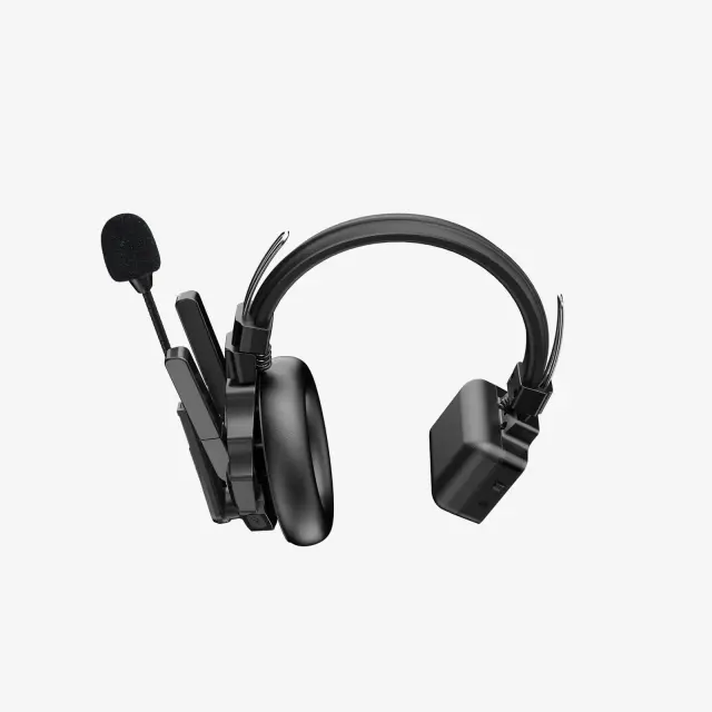 (9x unit, single-ear) 2-Way Intercom Headset Communication System, 500m Transmission Range