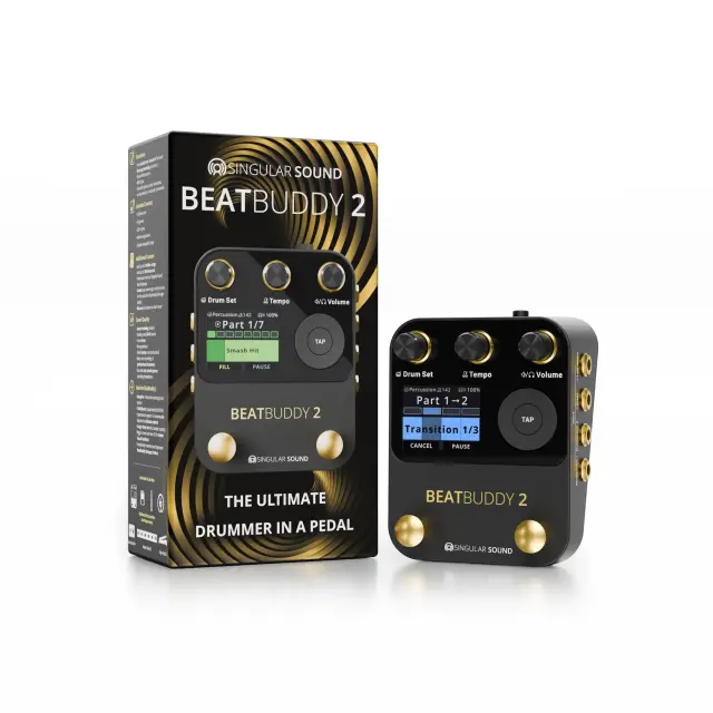Stomp box drum machine
