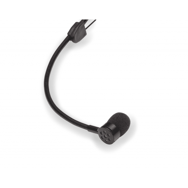 Mic. ad Archetto Cardioide, mini-Jack TRS da 1/8" con ghiera, Nero (tipo Sennheiser®)