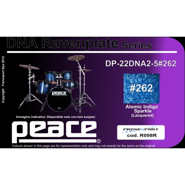 Drum Set 5 pcs in Acero Nord Americano con finiture laccate sparkle