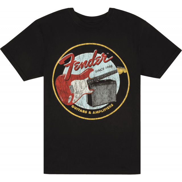 Fender® 1946 Guitars & Amplifiers T-Shirt, Vintage Black, M
