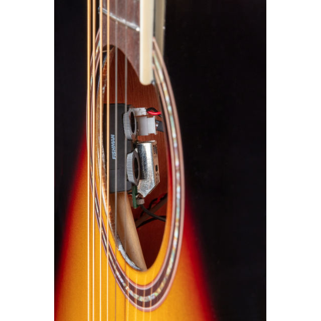 Cutaway acoustic guitar with preamp