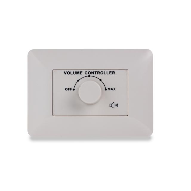 5W Volume attenuator for 70-100V speakers, 4 positions + Off,  with auxiliary line and 24V alarm control