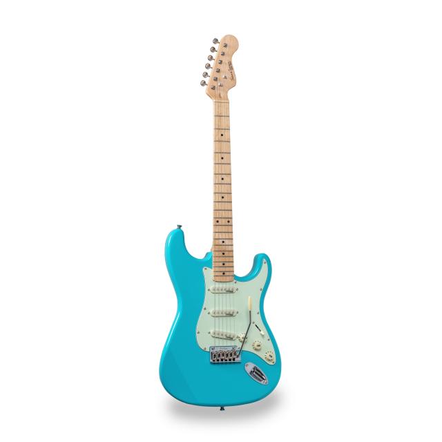 Chitarra elettrica double cutaway con 3 single coil e meccaniche vintage (equipaggiata Wilkinson)