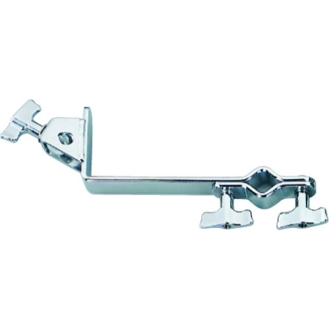 L-shaped clamp for accessories attachment to stands