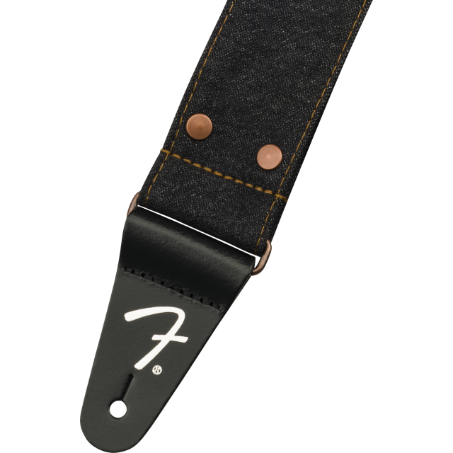 Fender® x Wrangler® Riveted Denim Strap, Black