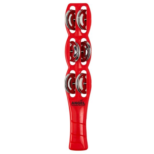 Jingle stick with 6 pairs of jingles - red