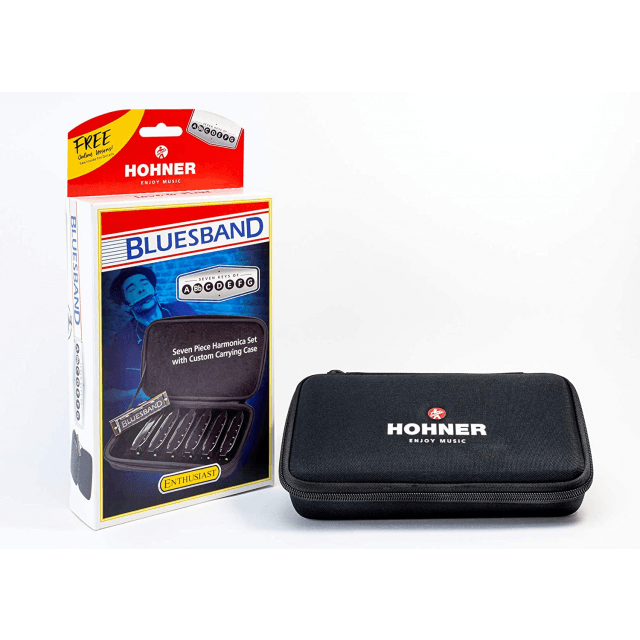 Case with 7 diatonic harmonicas A C D E F G e Bb