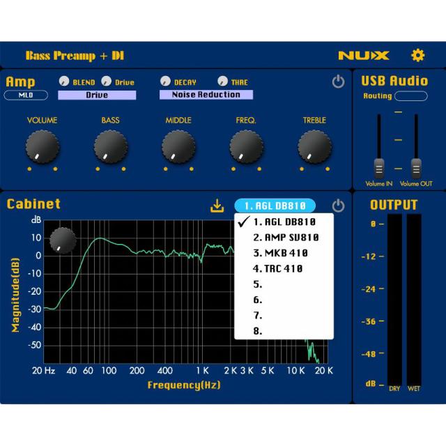 Bass preamp + DI stompbox a pedale