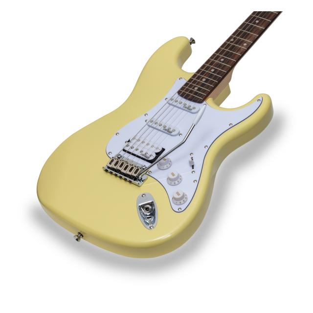 Double cutaway electric guitar with 2 single coils + splittable humbucker and self-locking tuners (Wilkinson equipped)