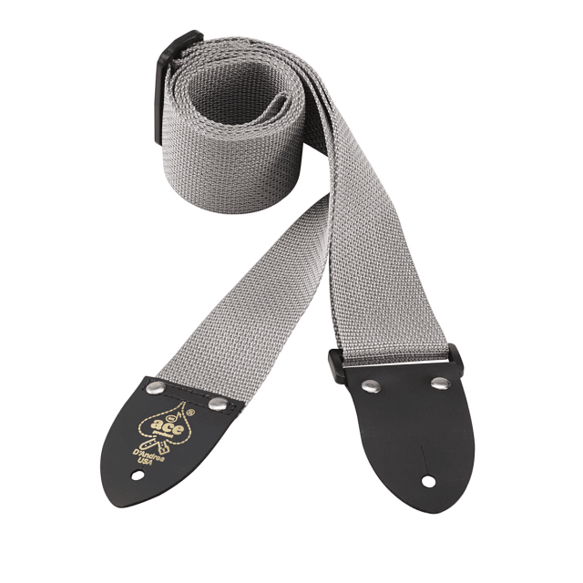 D'Andrea guitar strap ACE Polyweb series (Silver)