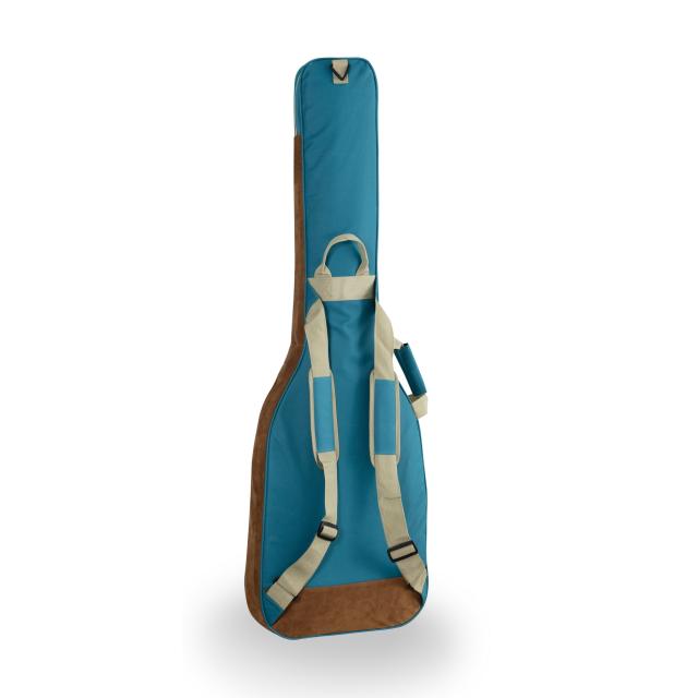 Electric bass bag with suede leather inserts