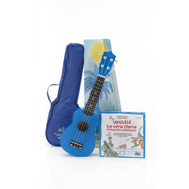 Ukulele MAUI SUNNY con borsa e libro educativo CURCI per bambini 