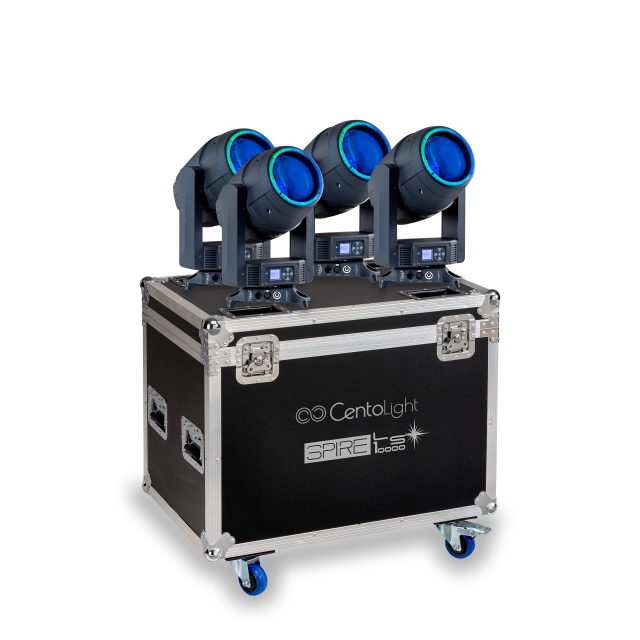 4 x Laser Beam Centolight moving head 280 w with Flight Case