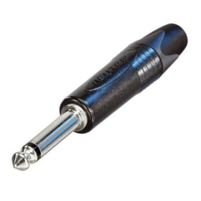 2 Pole 1/4" Professional Phone Plug, Nickel Contacts, Black Shell