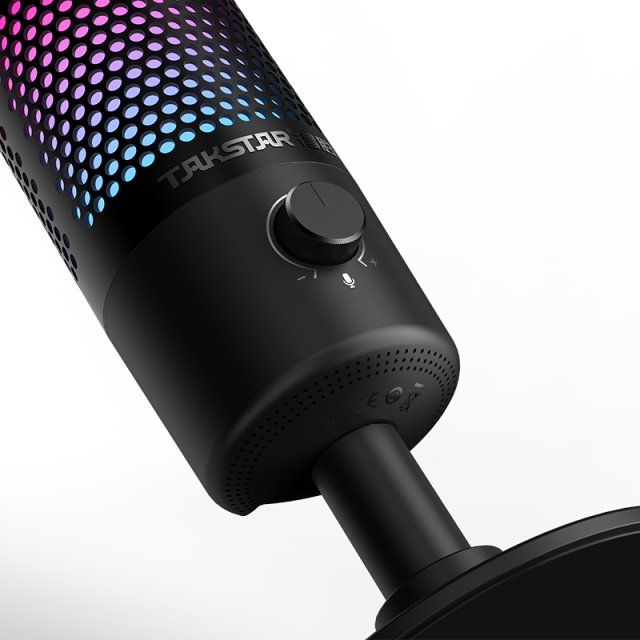 USB Digital Microphone, LED RGB effects