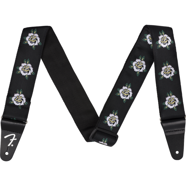 Tracolla Fender 2" rose strap, White 0990638023
