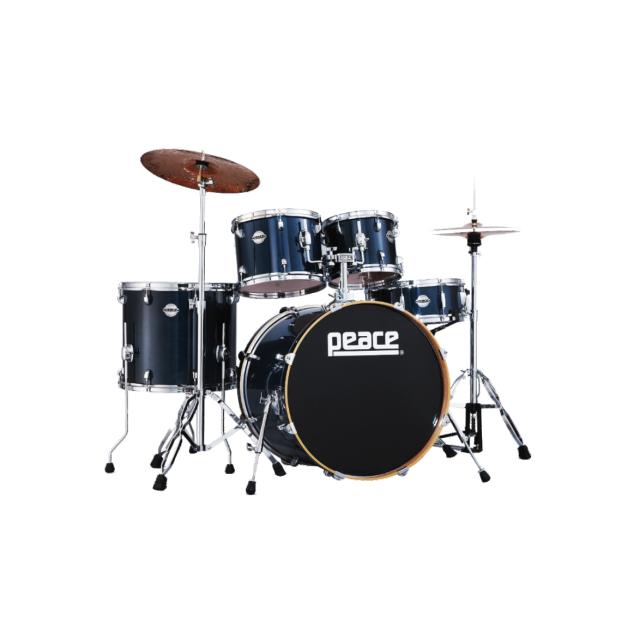 Drum Set 5 pcs in Acero e Mogano con finiture laccate speciali