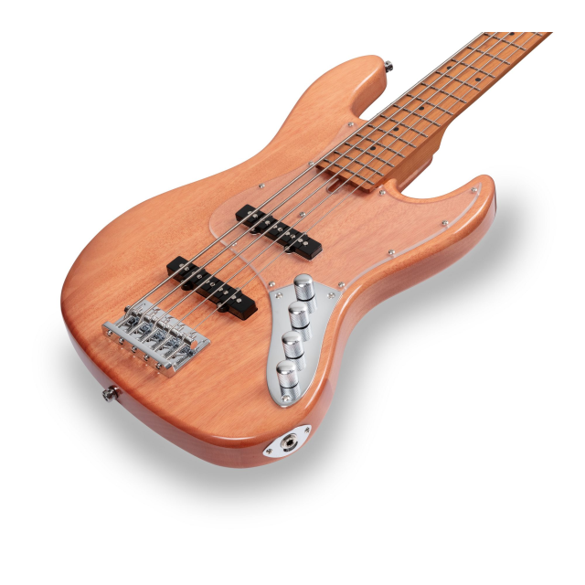 Electric bass with roasted maple freboard and neck (5 strings)