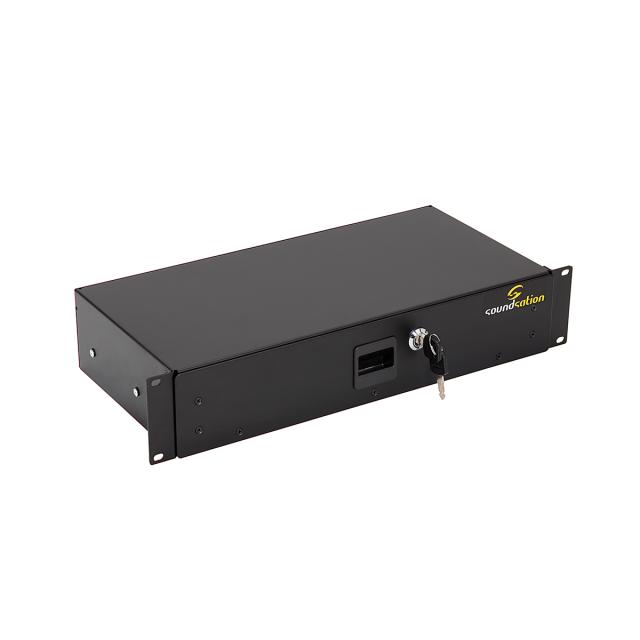 Rack drawer 19" 2U with lock