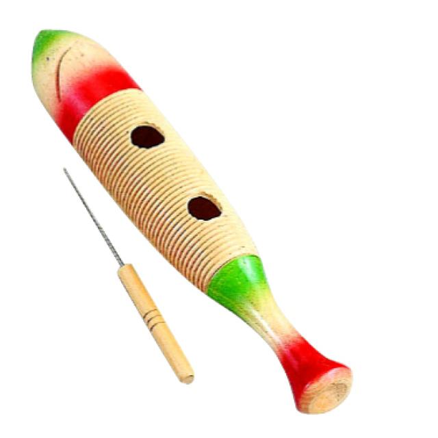 Guiro Maracas in Legno con battente
