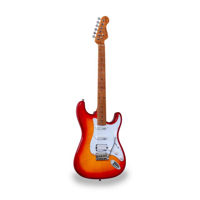 Double cutaway electric guitar with 2 single coils + splittable humbucker and self-locking tuners (Wilkinson equipped)