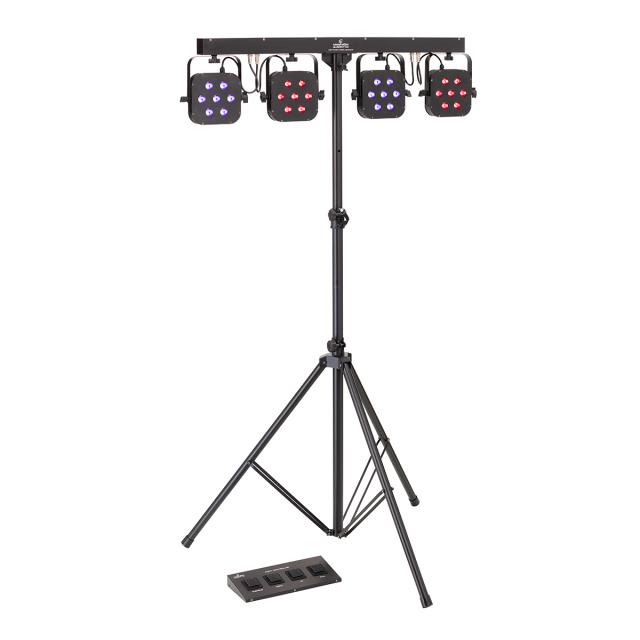 Kit Luci composto da 4 PAR ciascuno con 7 LED da 3W RGB