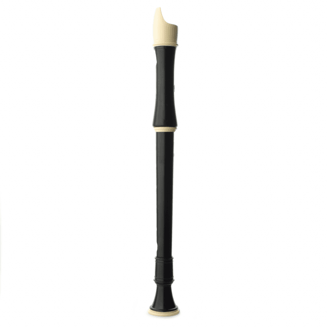 Soprano recorder with english fingering and double holes