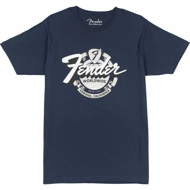 Fender® World Wide Tee, Vintage Navy, L