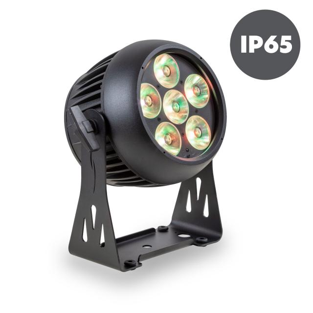 Set 8 fari IP65 a batteria 6x20W in flight case con ricarica integrata