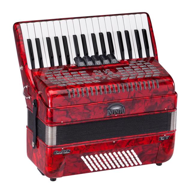 Fisarmonica 72 bassi rossa