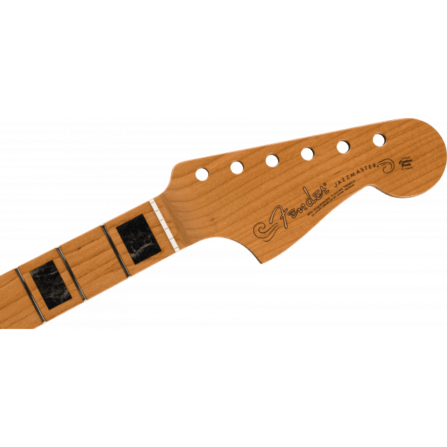 Roasted Jazzmaster Neck, Block Inlays, 22 Medium Jumbo Frets, 9.5" Radius, Maple Modern C Shape