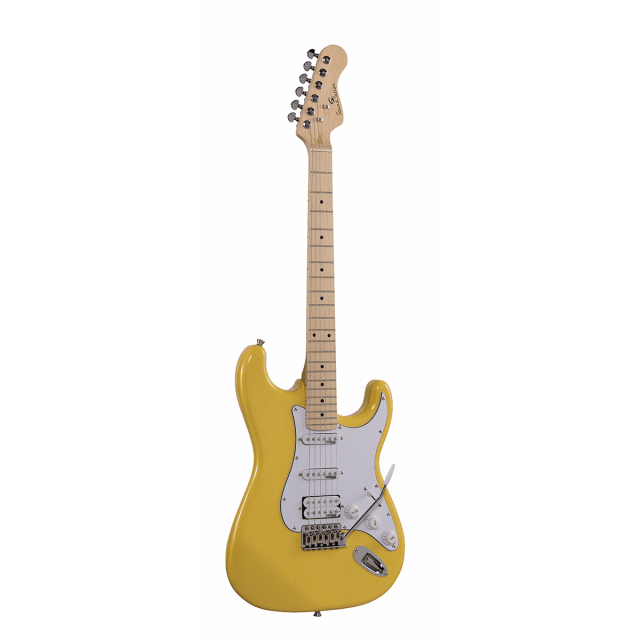 Double cutaway electric guitar with 2 single coils + splittable humbucker and self-locking tuners (Wilkinson equipped, maple fretboard)