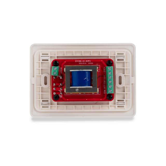 10W Volume attenuator for 70-100V speakers, 11 positions + Off,  with auxiliary line and 24V alarm control