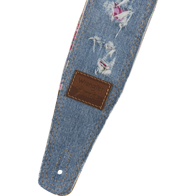 Tracolla in denim strappato Fender® x Wrangler®, Indigo