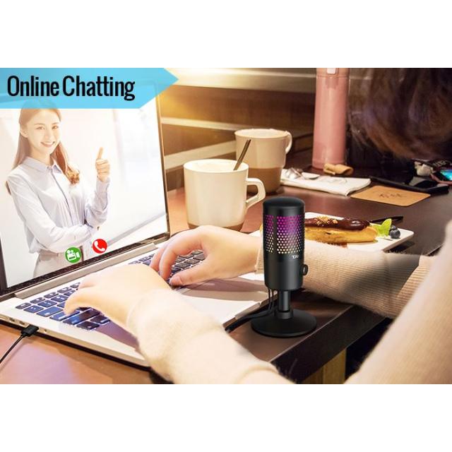 USB Digital Microphone, LED RGB effects