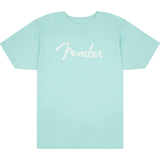 Maglietta Fender® Spaghetti Logo, Daphne Blue, M