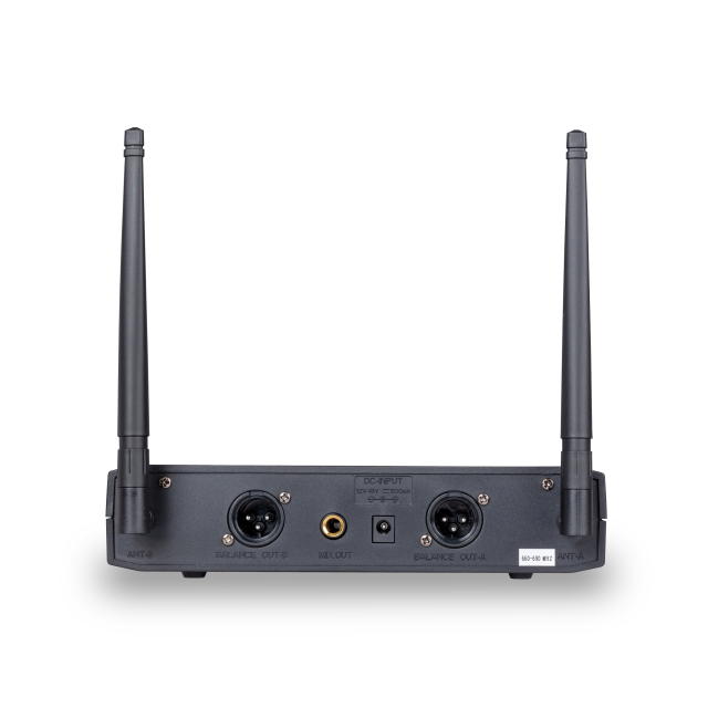 Sistema wireless compatto UHF doppio a 300 canali con 2 microfoni palmari A1 (520-550 MHz)