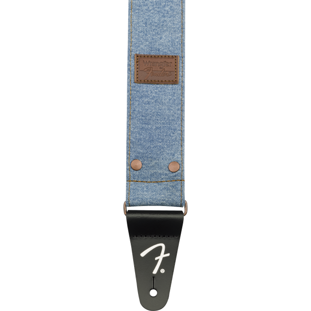 Fender® x Wrangler® Riveted Denim Strap, Light Indigo