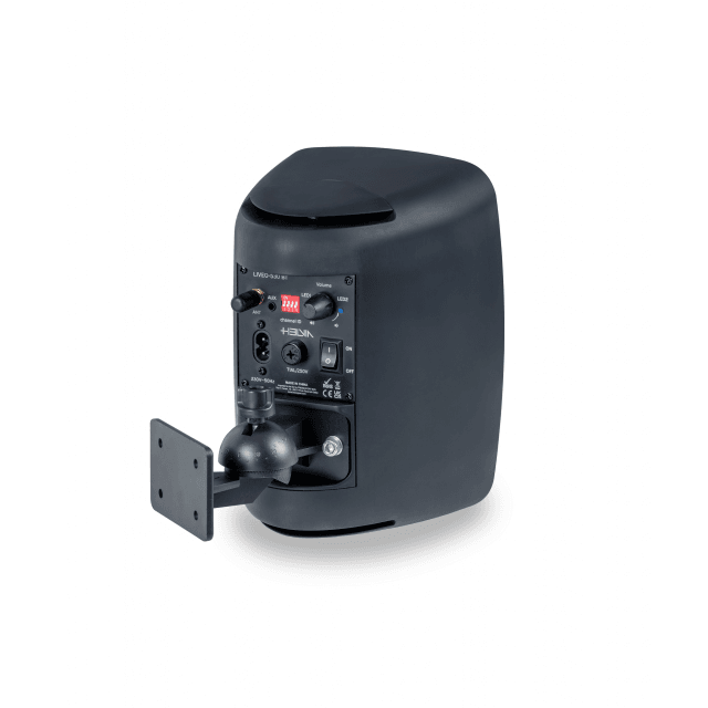 5.25" 2-Way Active Wall-Mount Speaker Pair with BT control, Black